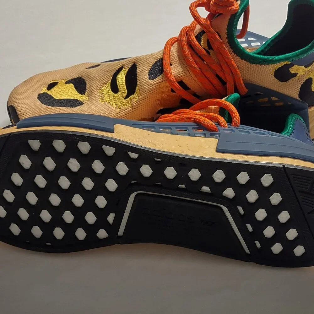 NWT Adidas NMD Hu Pharrell Animal Print Leopard Pulse Amber